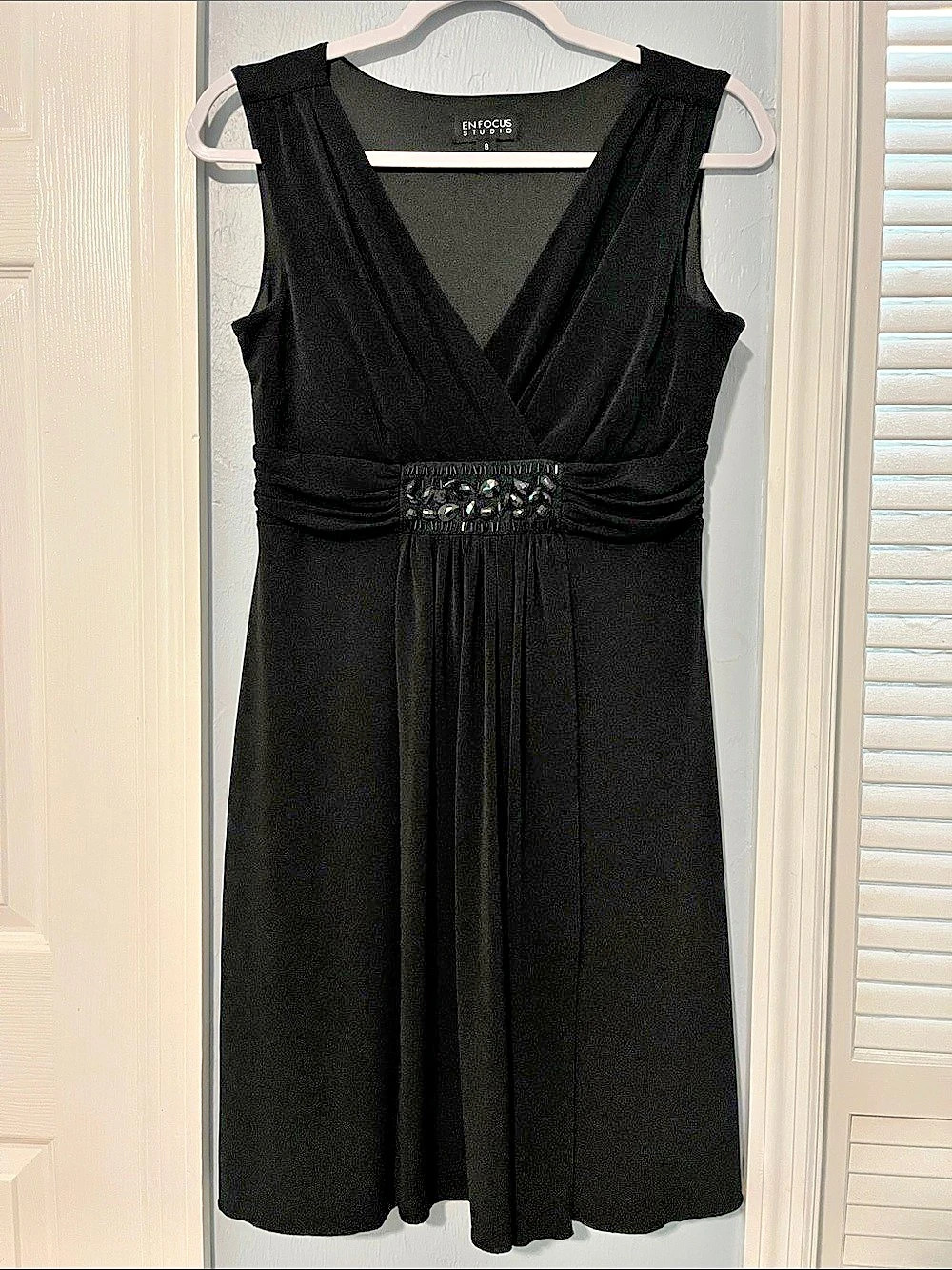 En Focus Studio Black Mini Dress Size 8 Like New